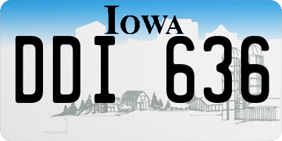 IA license plate DDI636