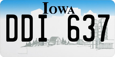 IA license plate DDI637
