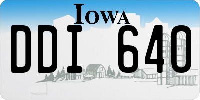 IA license plate DDI640