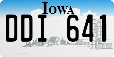 IA license plate DDI641
