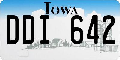 IA license plate DDI642