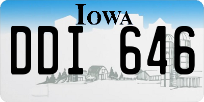 IA license plate DDI646
