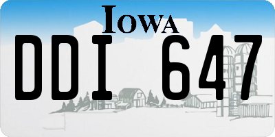 IA license plate DDI647