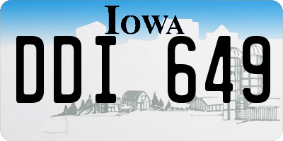 IA license plate DDI649