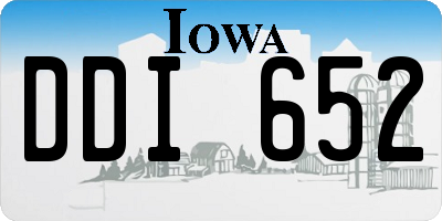 IA license plate DDI652