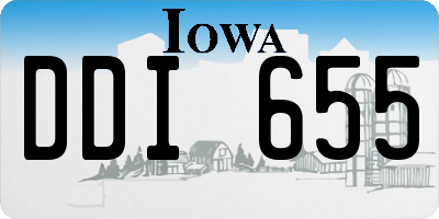 IA license plate DDI655