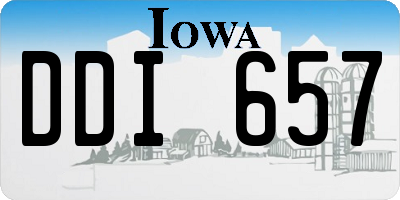 IA license plate DDI657