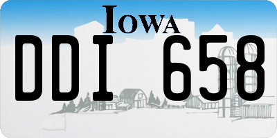 IA license plate DDI658
