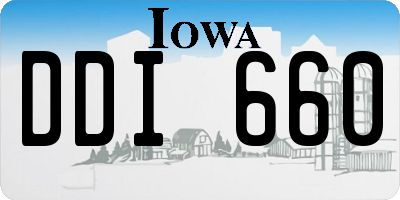 IA license plate DDI660