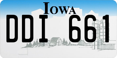 IA license plate DDI661