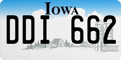 IA license plate DDI662