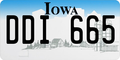 IA license plate DDI665