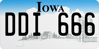 IA license plate DDI666