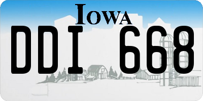 IA license plate DDI668