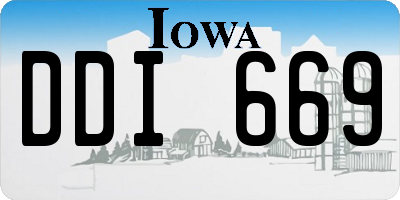 IA license plate DDI669