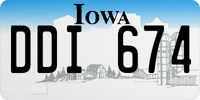 IA license plate DDI674