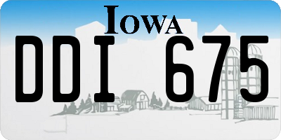 IA license plate DDI675