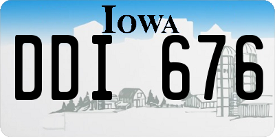 IA license plate DDI676