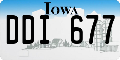 IA license plate DDI677