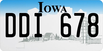 IA license plate DDI678