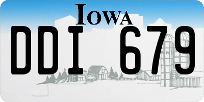 IA license plate DDI679