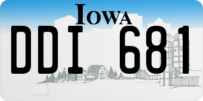 IA license plate DDI681