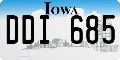 IA license plate DDI685