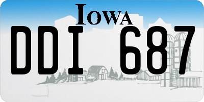 IA license plate DDI687