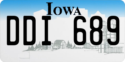 IA license plate DDI689