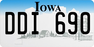 IA license plate DDI690