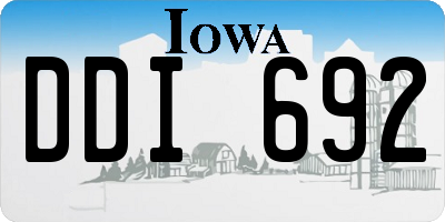 IA license plate DDI692