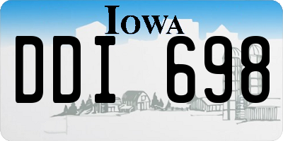 IA license plate DDI698