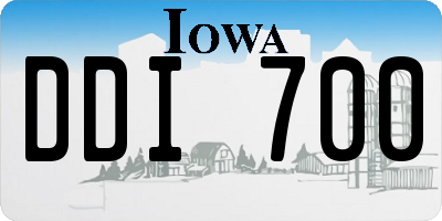 IA license plate DDI700