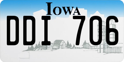 IA license plate DDI706