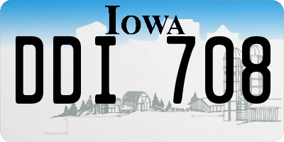 IA license plate DDI708