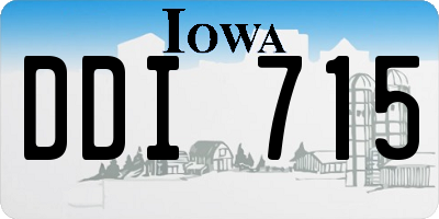 IA license plate DDI715