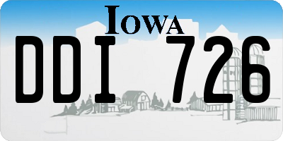 IA license plate DDI726