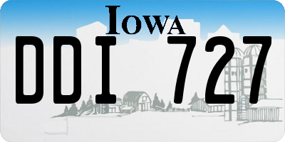 IA license plate DDI727