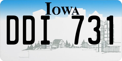 IA license plate DDI731