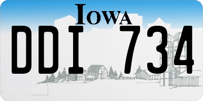 IA license plate DDI734