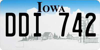 IA license plate DDI742