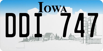 IA license plate DDI747