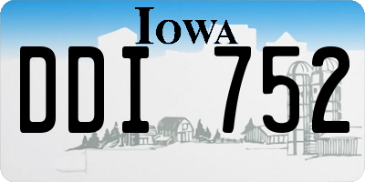 IA license plate DDI752
