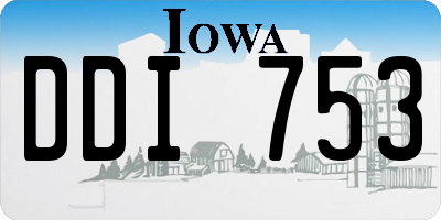 IA license plate DDI753