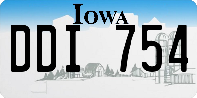 IA license plate DDI754