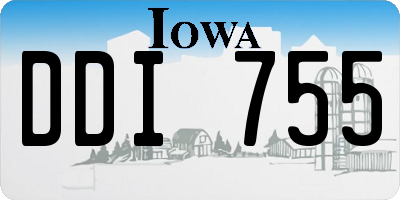 IA license plate DDI755