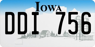 IA license plate DDI756