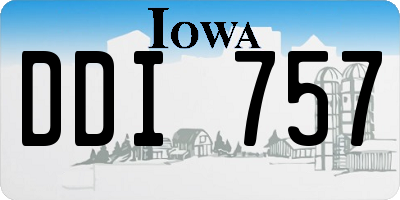 IA license plate DDI757