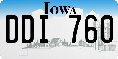IA license plate DDI760