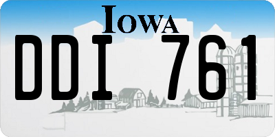 IA license plate DDI761